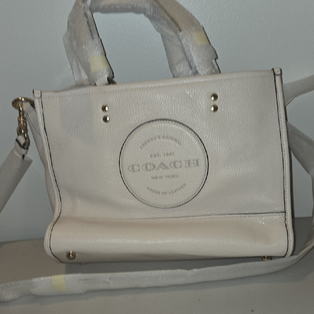Coach Off-White Leather Tote